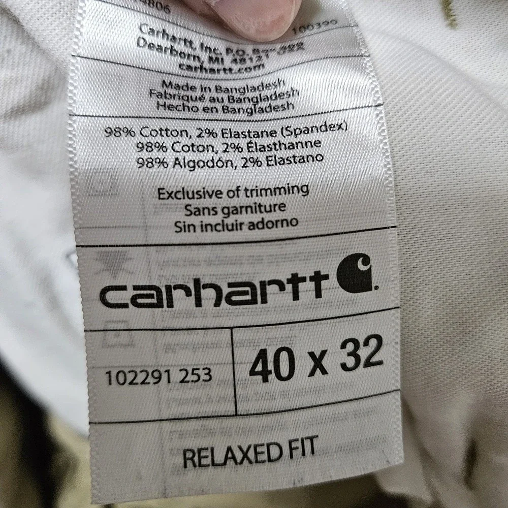 Carhartt Work Pant Mens 40x32 Tan Rugged Flex Relaxed Fit Canvas Outdoor Blemish